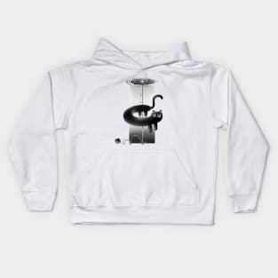 Cat dodge ball Kids Hoodie